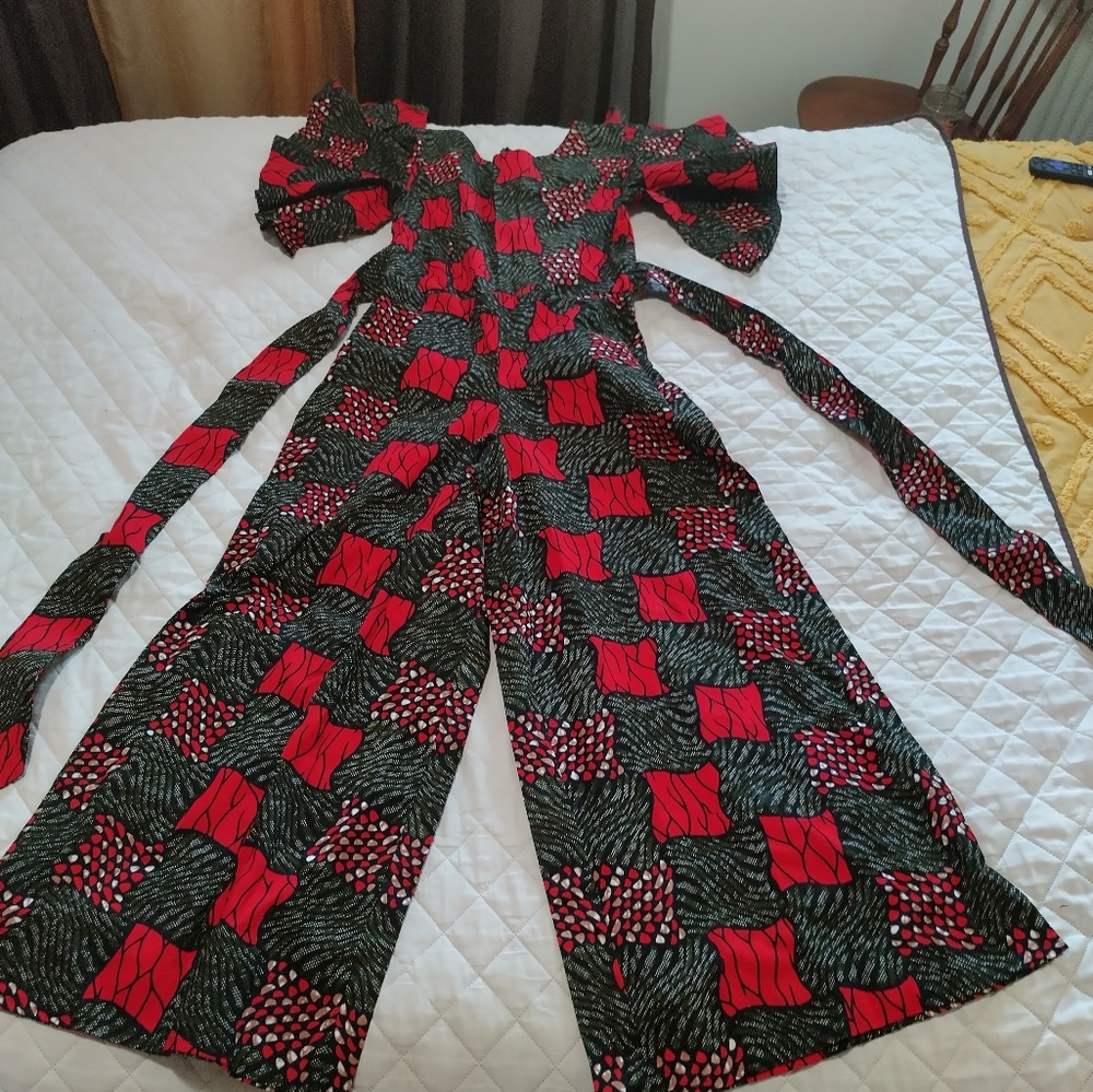 Beautiful New Handmade African Ankara Jumpsuit Large